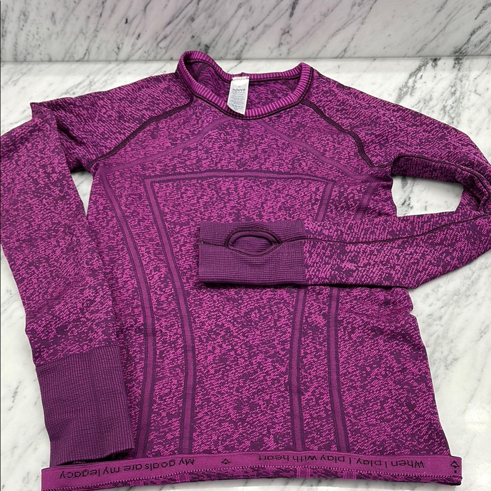 Lululemon Ivivva size 10 Purple Long Sleeve Athletic Top. Awesome shirt